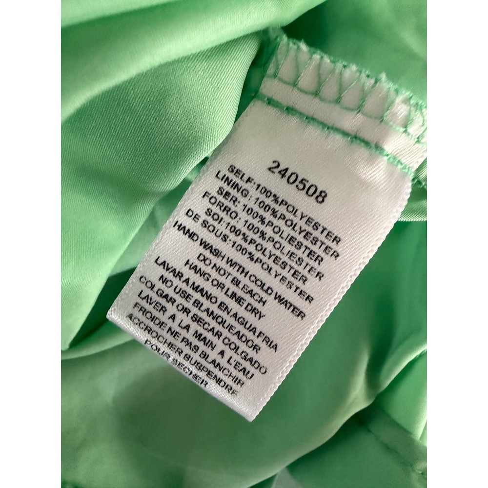 Windsor Green Blue Floral Rose Lace Up Back Mini Dress D18437 Womens Medium - Picture 6 of 8